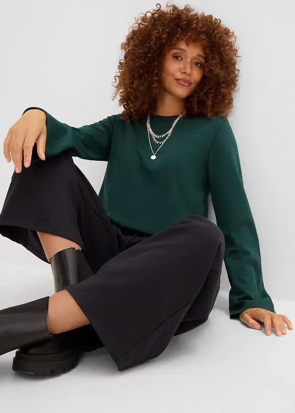 T-shirt manches longues 100% coton, bonprix