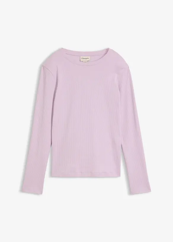 T-shirt c&ocirc;tel&eacute; manches longues 100&nbsp;% coton, bonprix
