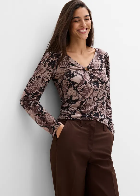 T-shirt manches longues avec accessoire, bonprix