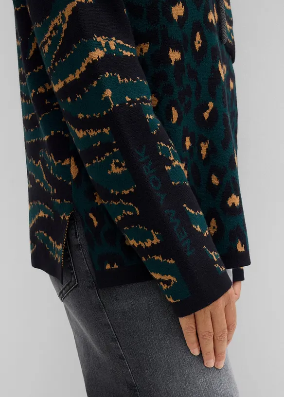 Feinstrickpullover im Animal-Design, bonprix