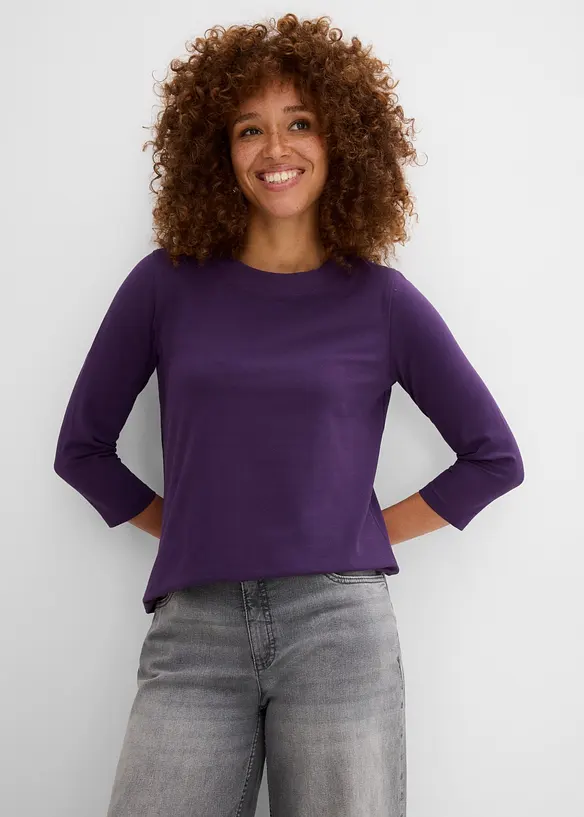 3/4-Armshirt mit reiner Bio-Baumwolle, bonprix