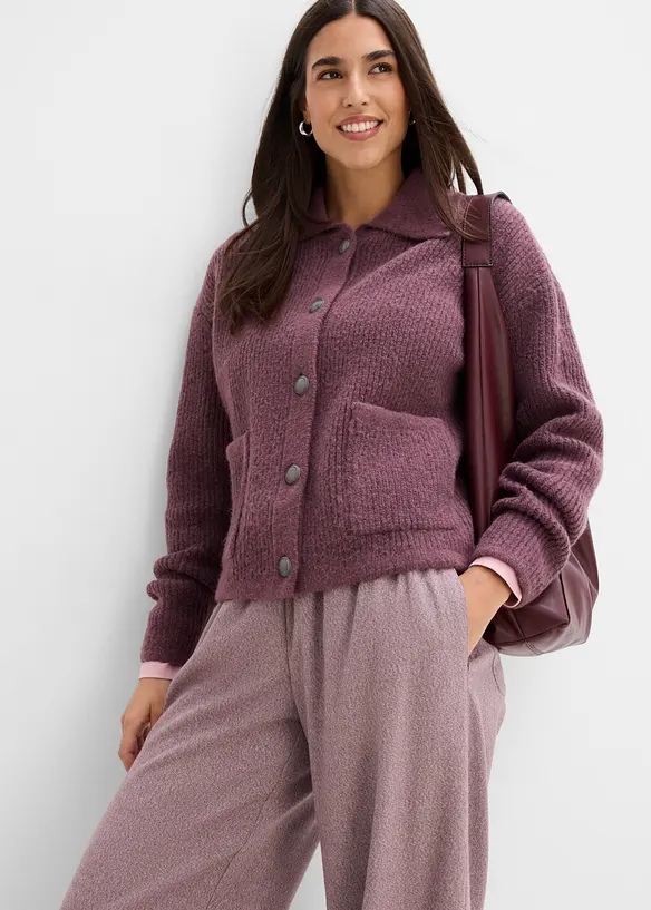 Palazzo-Hose in Wolloptik aus Viskose-Mix, bonprix