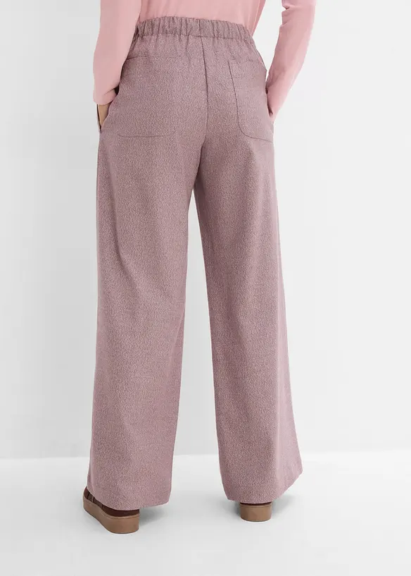 Palazzo-Hose in Wolloptik aus Viskose-Mix, bonprix