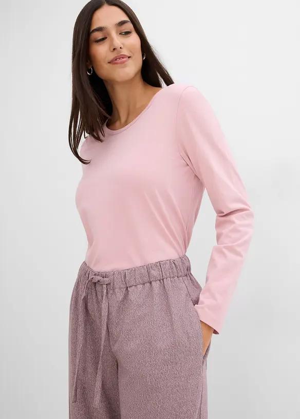 Palazzo-Hose in Wolloptik aus Viskose-Mix, bonprix