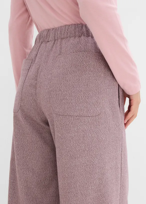 Palazzo-Hose in Wolloptik aus Viskose-Mix, bonprix