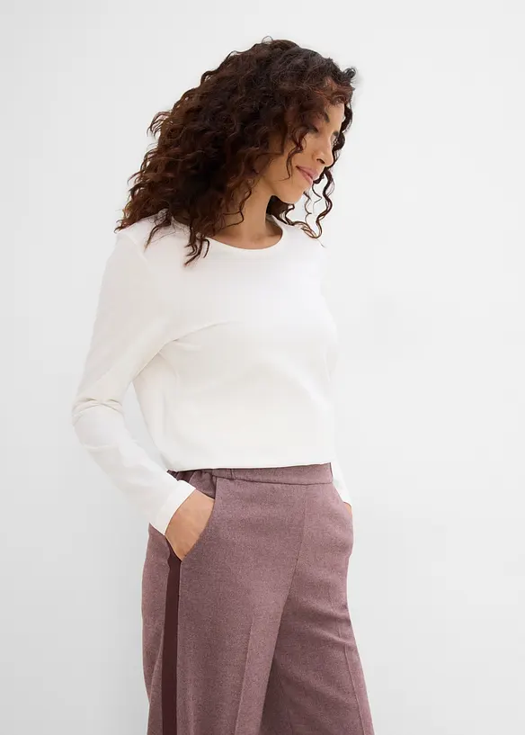 Marlenehose in Wolloptik aus Viskose-Mix, bonprix