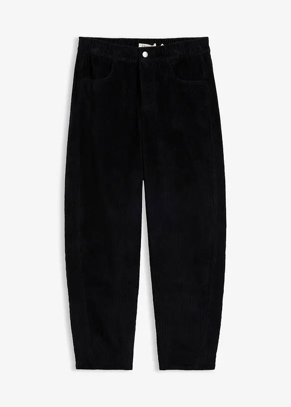 Barrel-Cordhose aus Baumwoll-Mix, bonprix