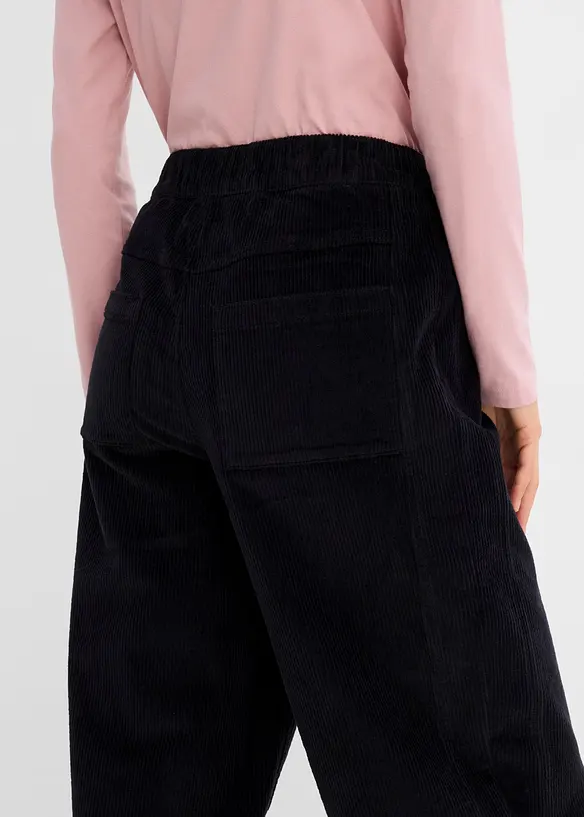 Barrel-Cordhose aus Baumwoll-Mix, bonprix