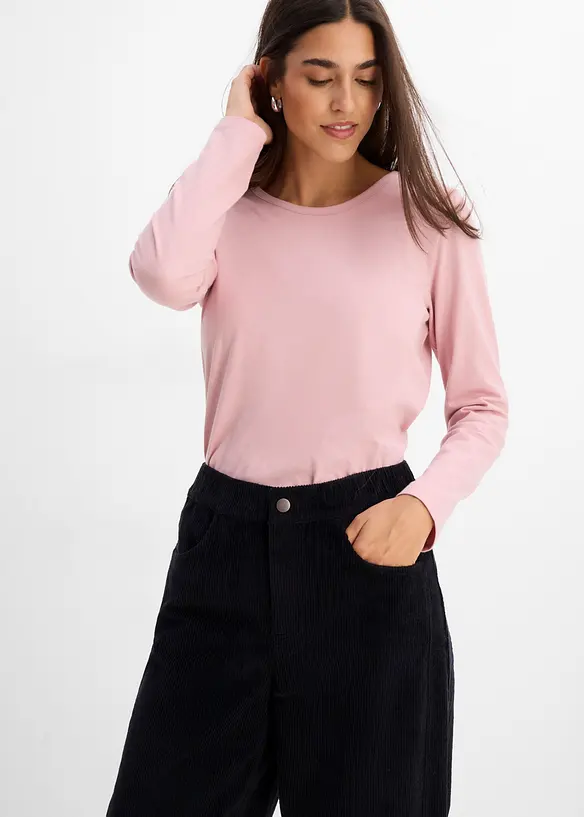 Barrel-Cordhose aus Baumwoll-Mix, bonprix