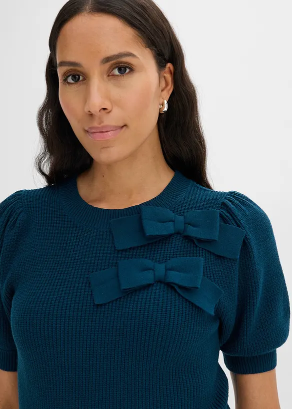 Pullover mit Schleifen-Applikation, bonprix