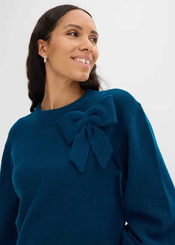 Pullover mit Schleifen-Applikation, bonprix
