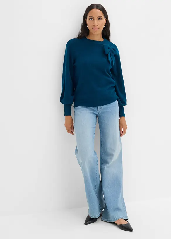 Pullover mit Schleifen-Applikation, bonprix