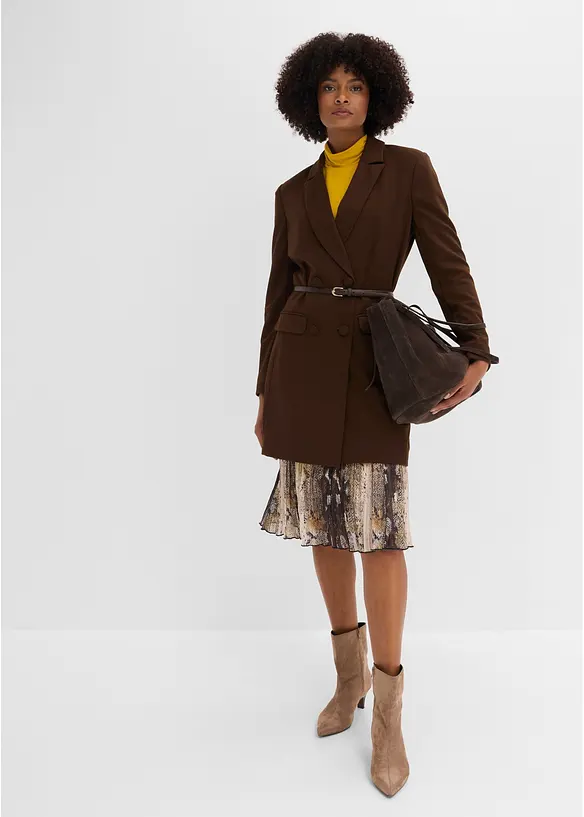 Blazer long en Punto di Roma, bonprix