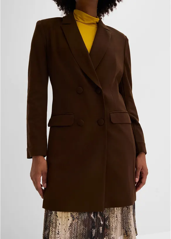 Blazer long en Punto di Roma, bonprix