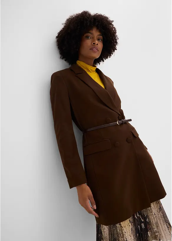Blazer long en Punto di Roma, bonprix