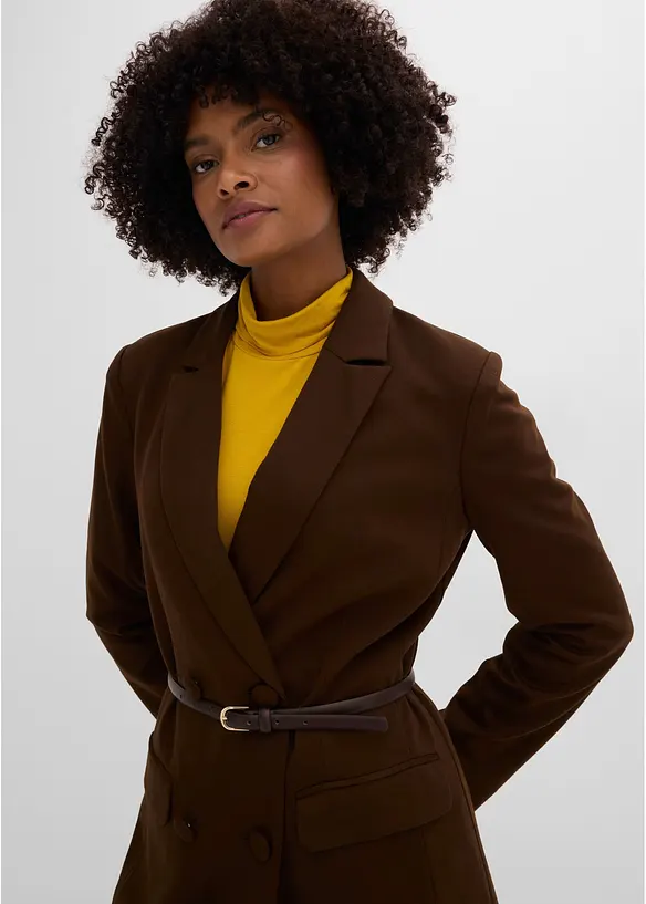 Blazer long en Punto di Roma, bonprix