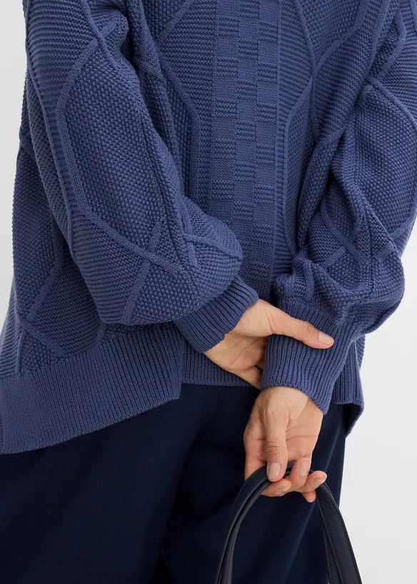 Strickjacke mit Zopfmuster, bonprix