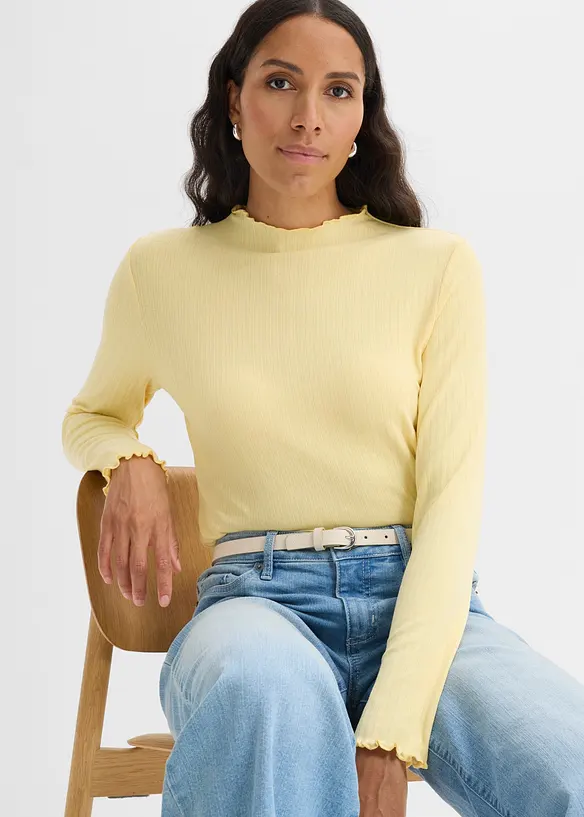 Figurbetontes Rippshirt, bonprix
