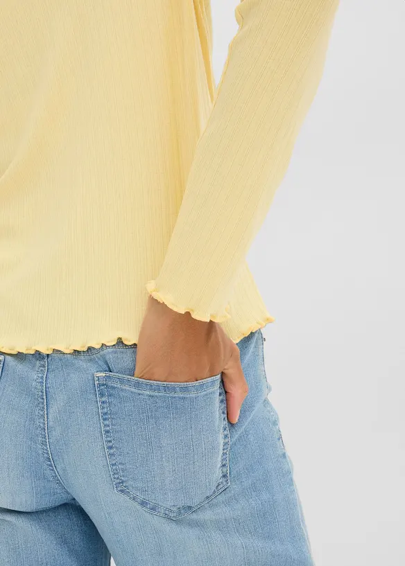 Figurbetontes Rippshirt, bonprix