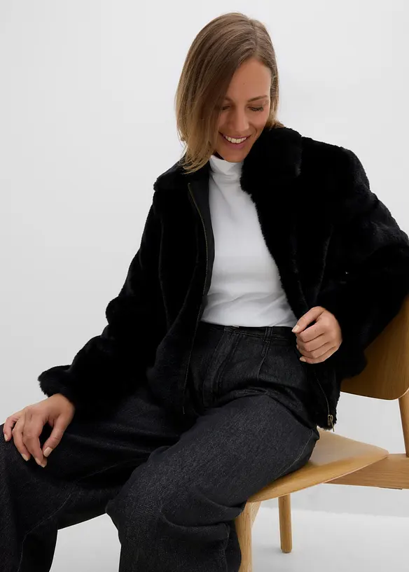 Veste en peluche, bonprix