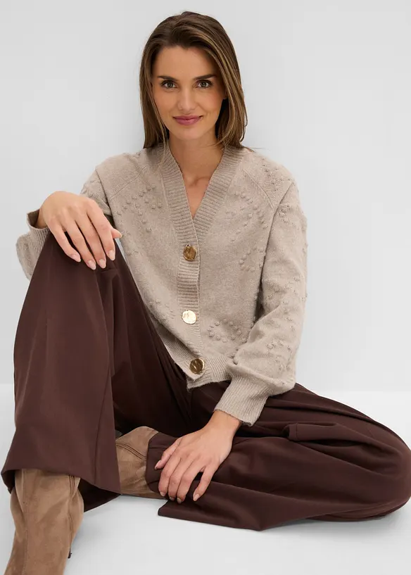 Texturierte Strickjacke, bonprix