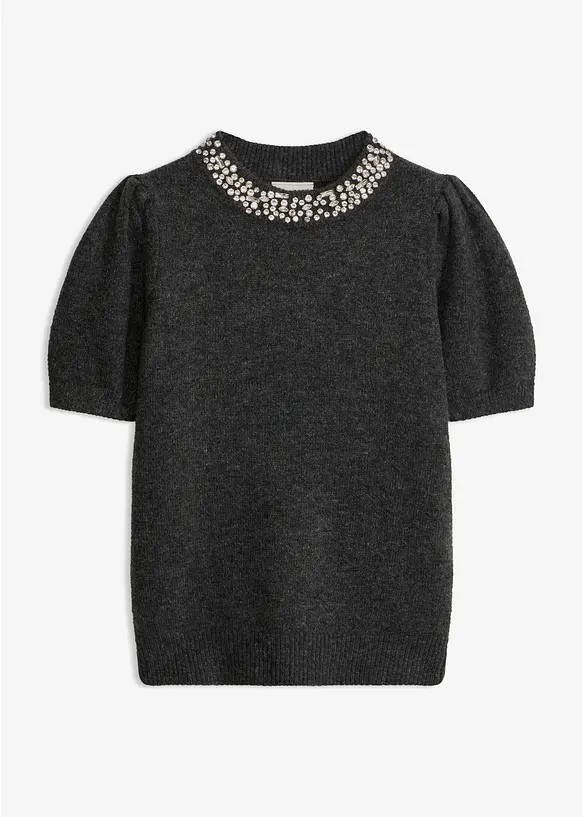 Pull avec application de strass, bonprix