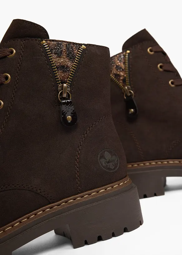 Gef&uuml;tterte Rieker Schn&uuml;r-Boots, Rieker