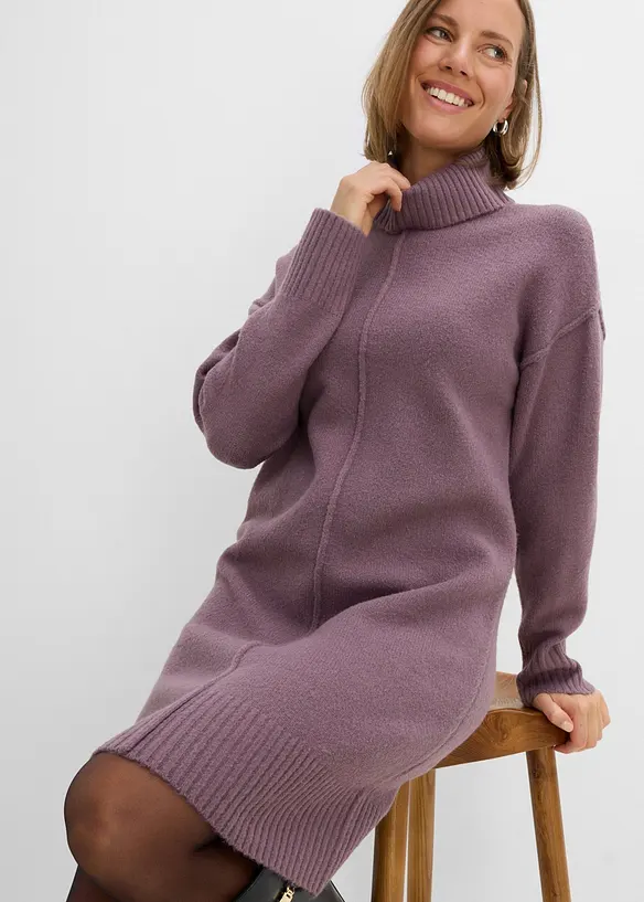 Robe en maille avec couture d&eacute;corative, bonprix