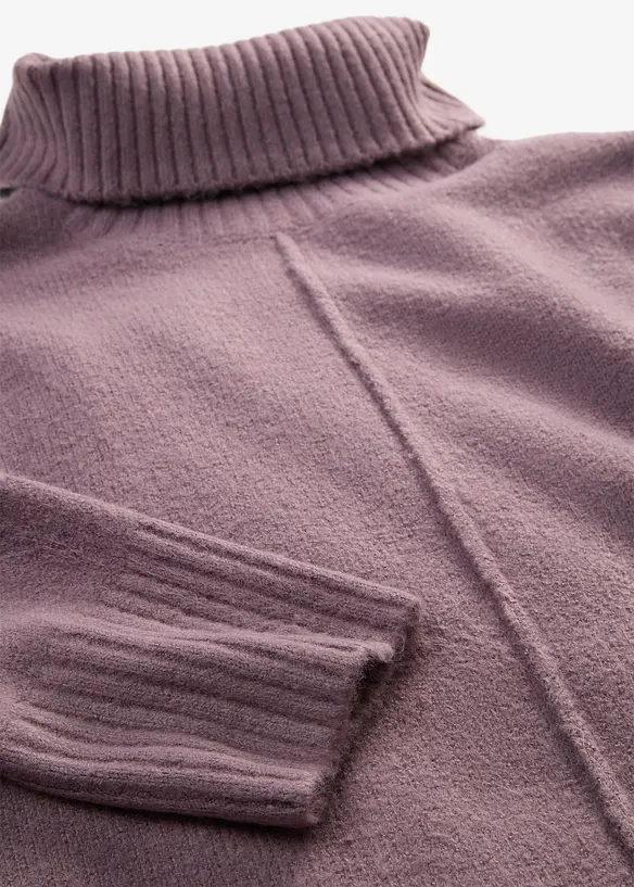 Robe en maille avec couture d&eacute;corative, bonprix