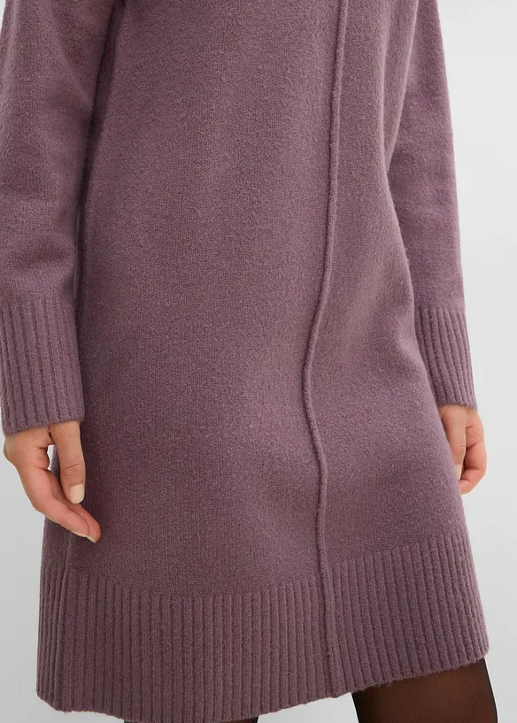 Robe en maille avec couture d&eacute;corative, bonprix