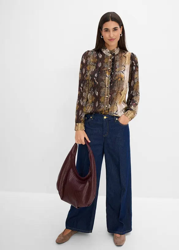 Chiffonbluse mit Glitzerf&auml;den, bonprix