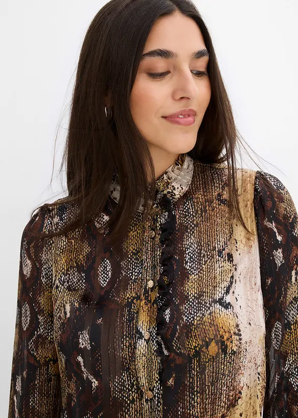 Chiffonbluse mit Glitzerf&auml;den, bonprix