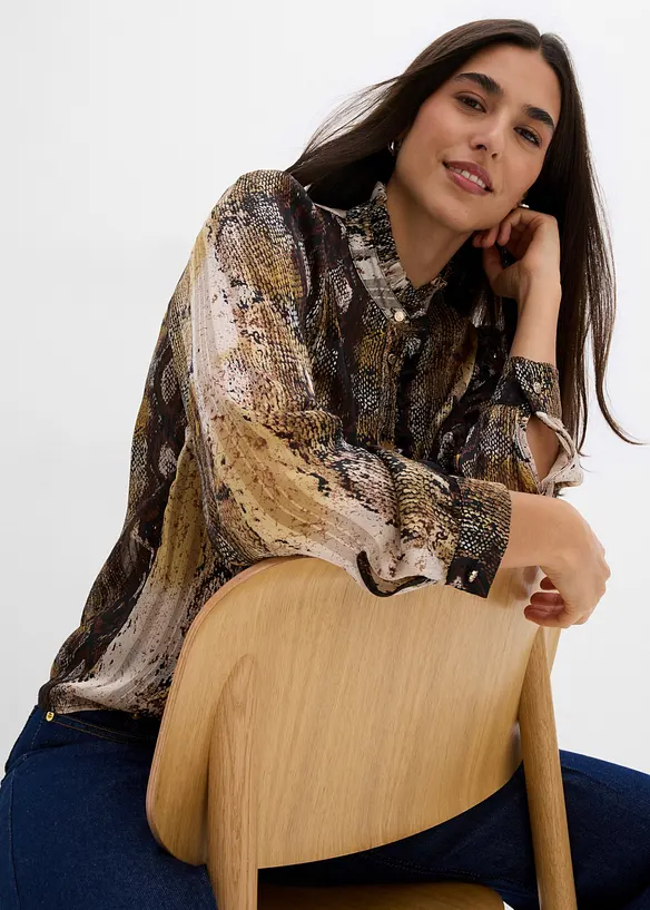 Chiffonbluse mit Glitzerf&auml;den, bonprix