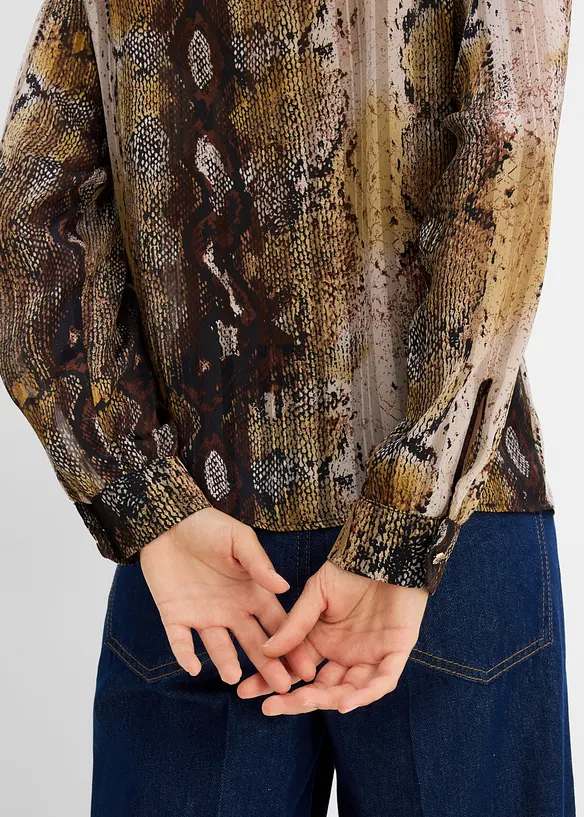 Chiffonbluse mit Glitzerf&auml;den, bonprix