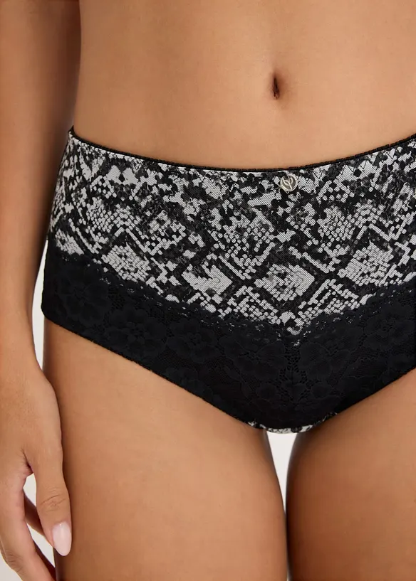Culotte maxi &agrave; mesh imprim&eacute;, bonprix