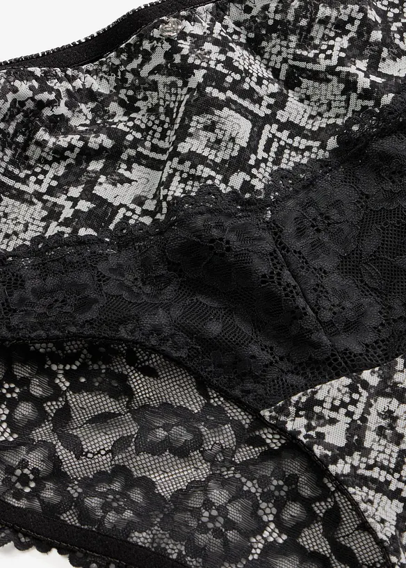 Culotte maxi &agrave; mesh imprim&eacute;, bonprix