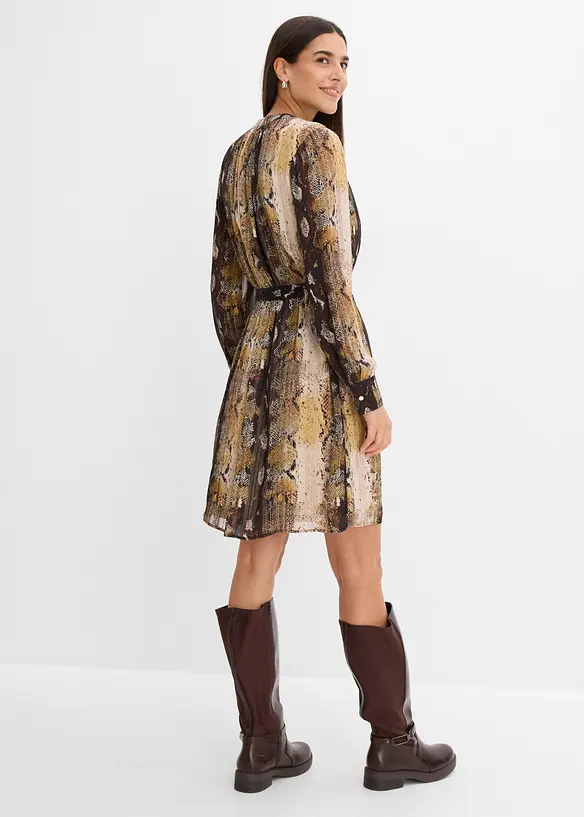 Chiffonkleid mit Glitzerf&auml;den, bonprix