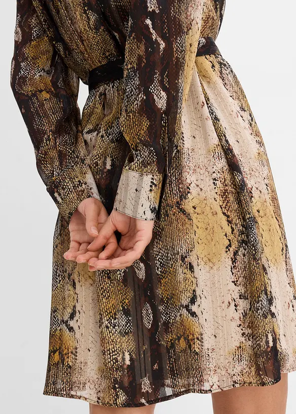 Chiffonkleid mit Glitzerf&auml;den, bonprix