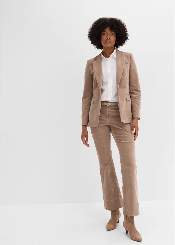 Blazer en velours c&ocirc;tel&eacute;, bonprix