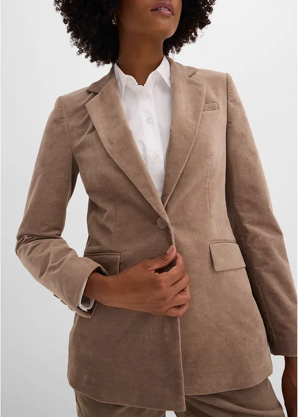 Blazer en velours c&ocirc;tel&eacute;, bonprix