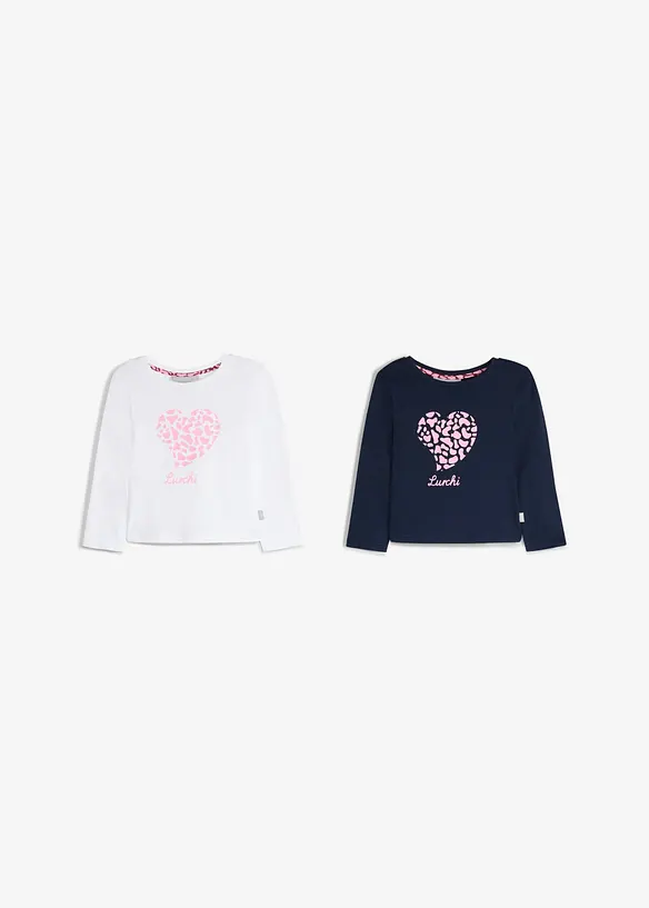 Lot de 2 T-shirts manches longues Lurchi en coton doux, Lurchi