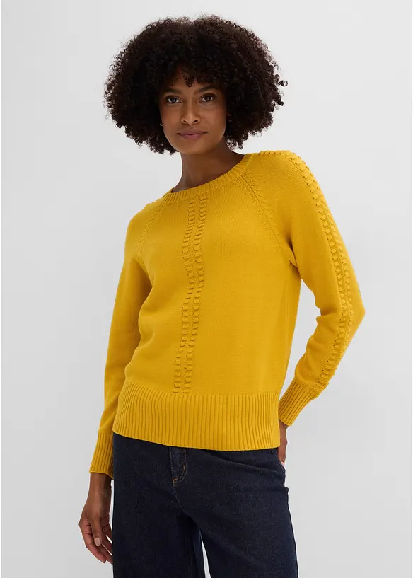 Fledermaus-Pullover mit Viskose-Anteil, bonprix