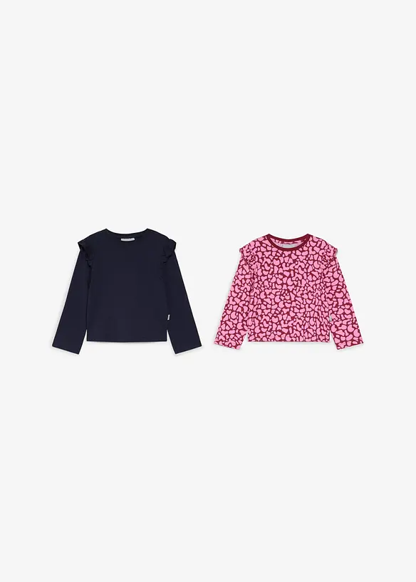 Lot de 2 T-shirts manches longues Lurchi doux en coton, Lurchi