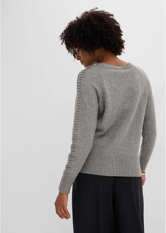Fledermaus-Pullover mit Viskose-Anteil, bonprix