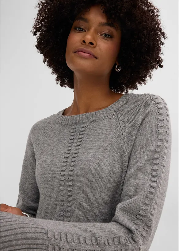 Fledermaus-Pullover mit Viskose-Anteil, bonprix