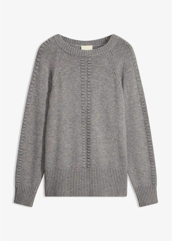 Fledermaus-Pullover mit Viskose-Anteil, bonprix