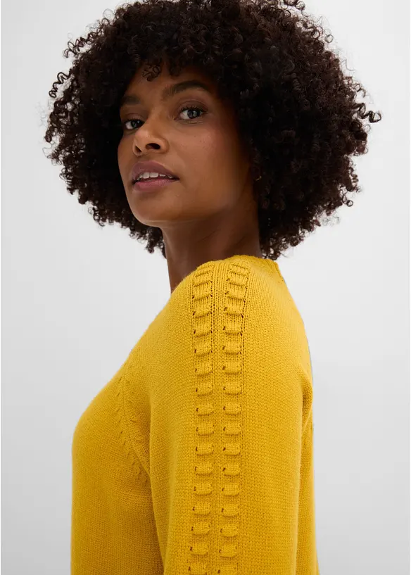 Fledermaus-Pullover mit Viskose-Anteil, bonprix