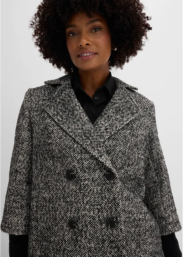 Cabanjacke in Tweedoptik mit Strickstulpen, bonprix