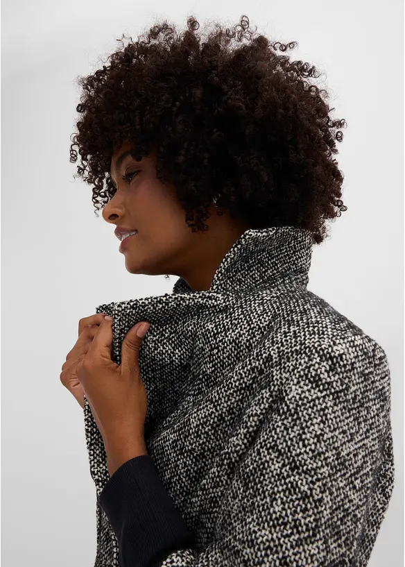 Cabanjacke in Tweedoptik mit Strickstulpen, bonprix