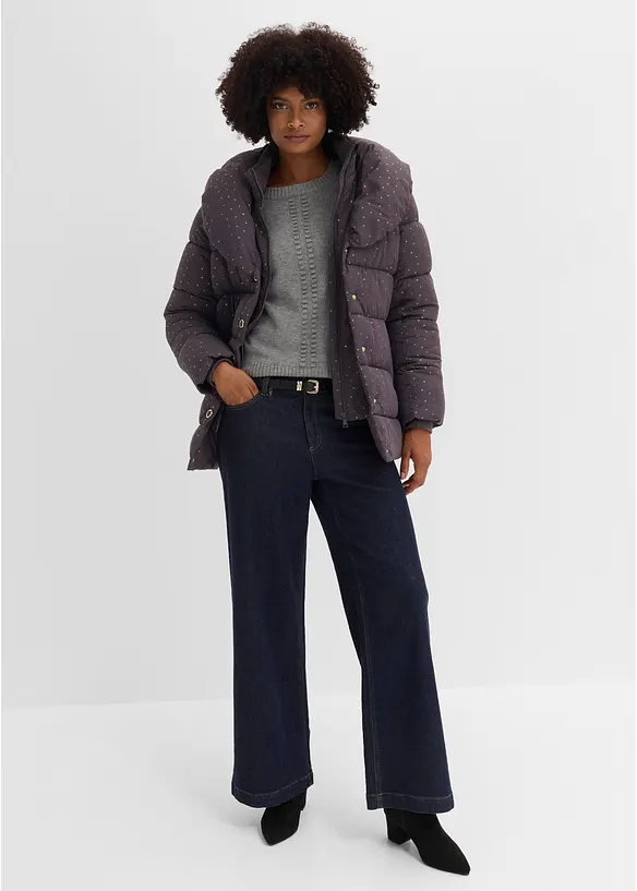 Steppjacke mit Glitzerdruck, bonprix
